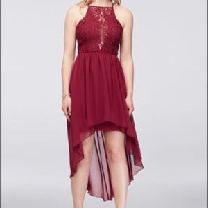 Red homecoming dress with sequins